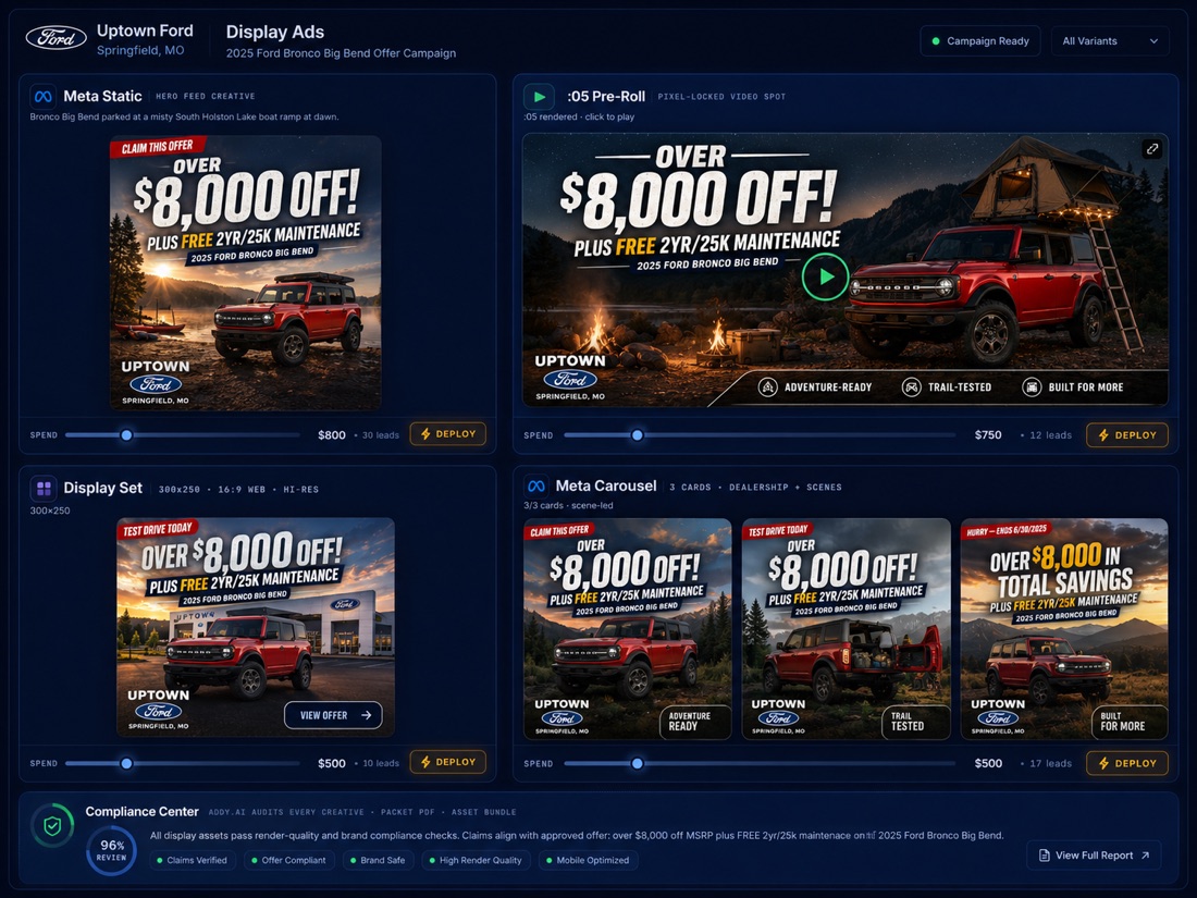 AutoAddy-generated display and social ad variants